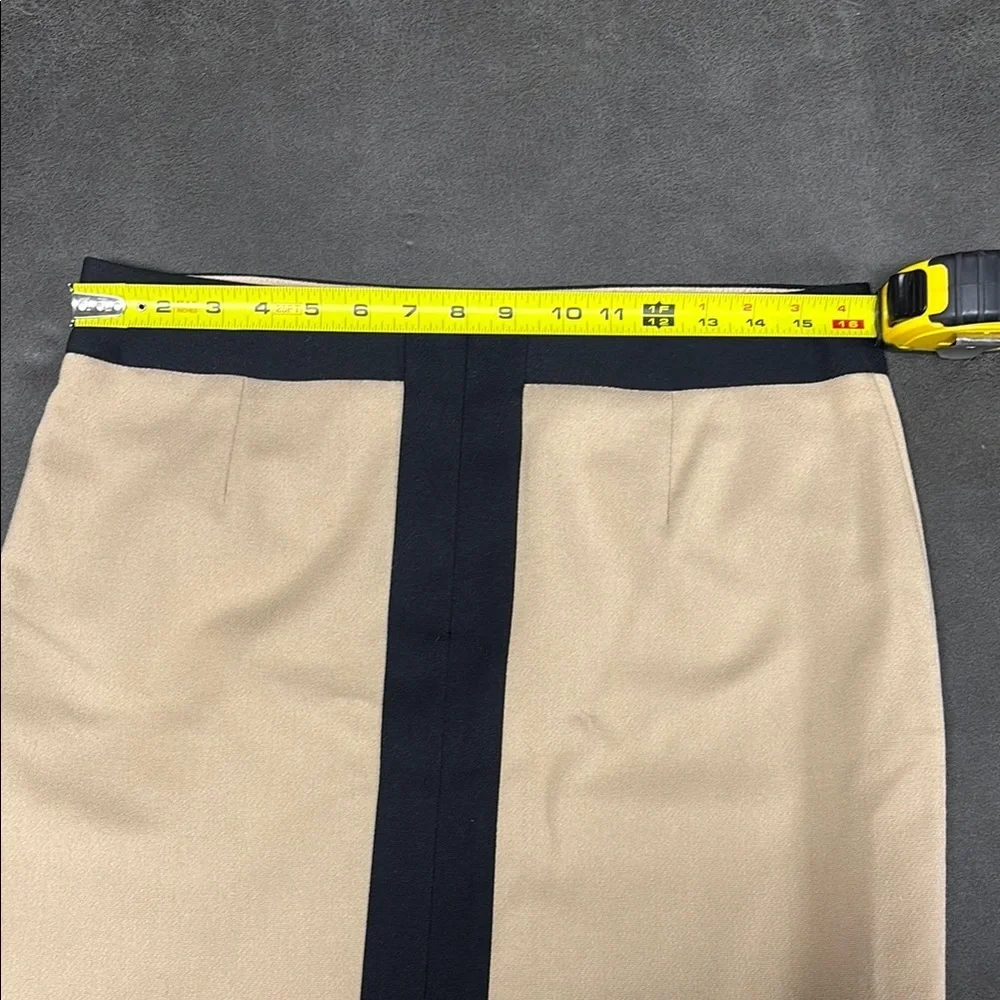 Worthington Beige Pencil Skirt with Black Trim